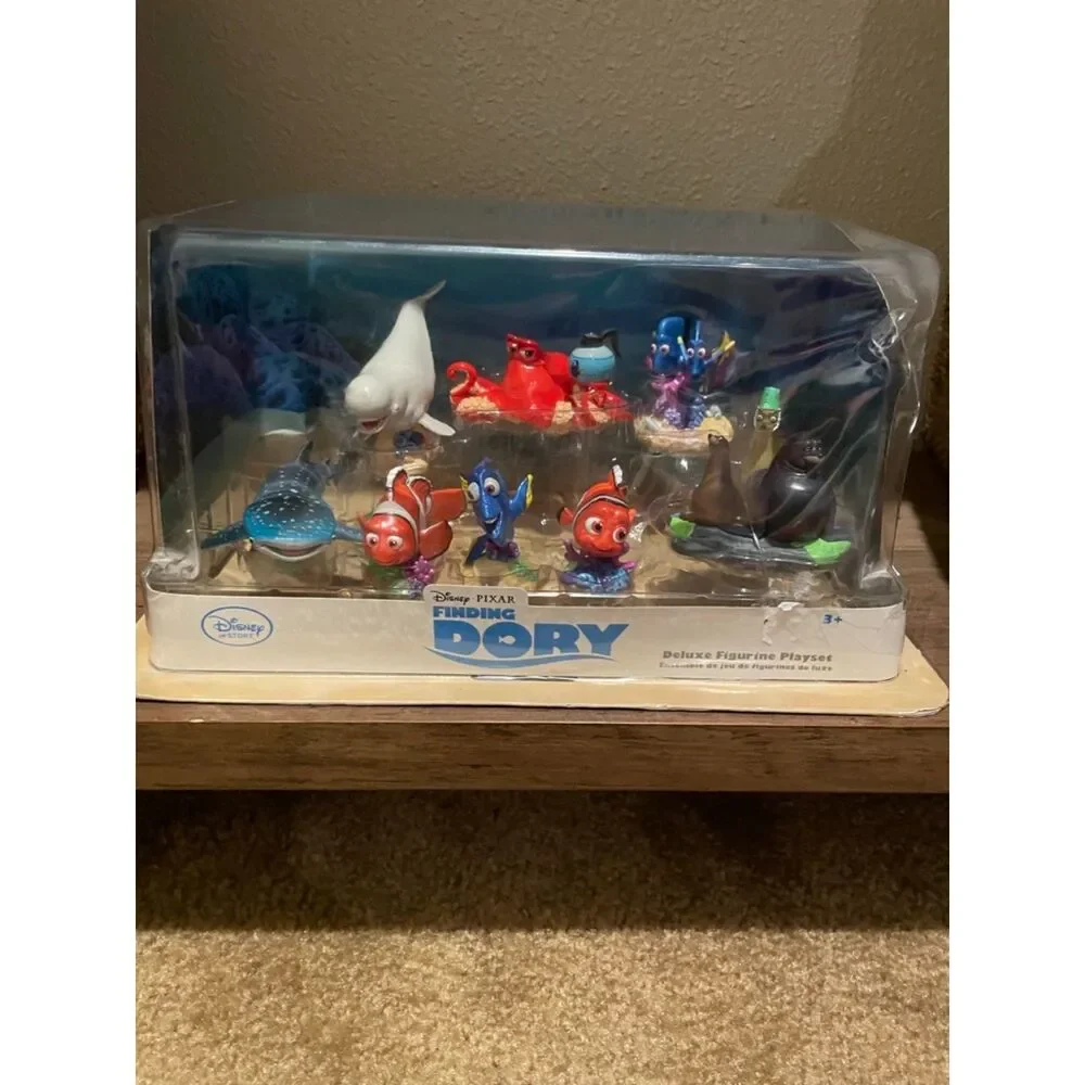 NEW Disney Store Deluxe Finding Dory Figurine Play Set 9 Cake Topper Decor Nemo